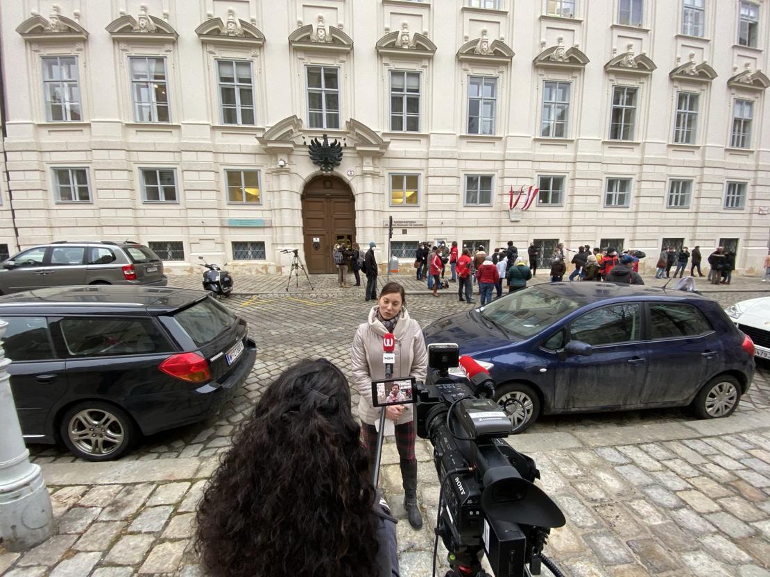 Protestaktion Elementarpädagogik Bildungsministrium Interview Julia Fichtl, Jänner 2021