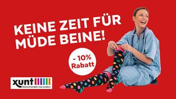 Firma xunt - bunte Stutzen mit Prozenten 2025