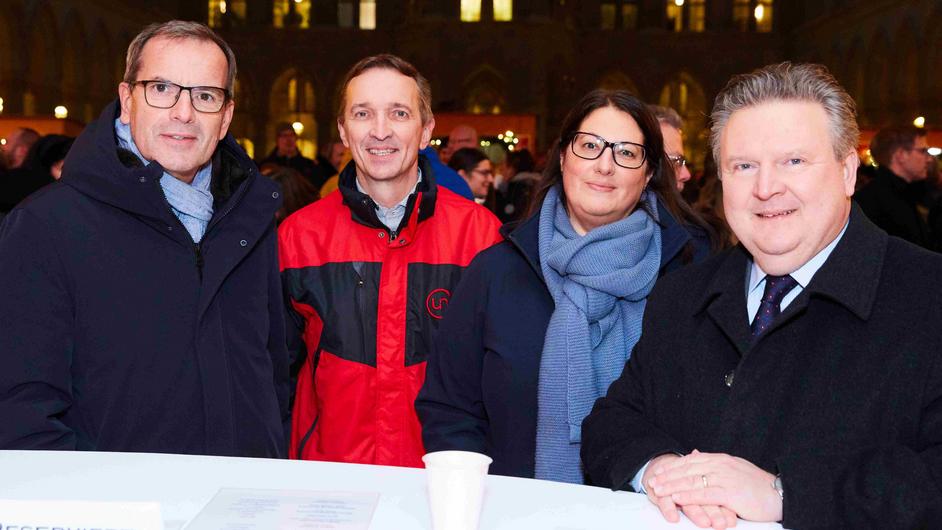 HG1-Mitarbeiterinnenfest 2022 - Meidlinger, Obermüller, Gaal und Bürgermeister Ludwig